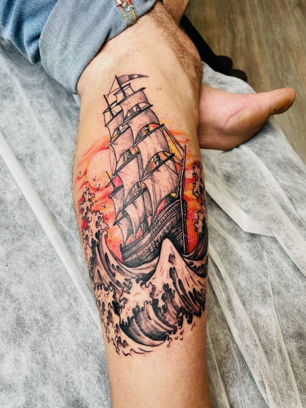 Tatouage Bateau/Marin à Mèze proche Montpellier 