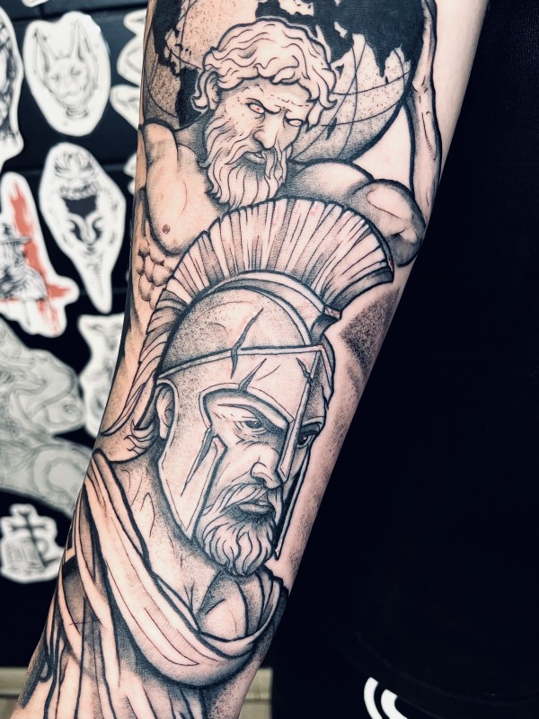 Tattoo Guerrier Spartiate proche Montpellier