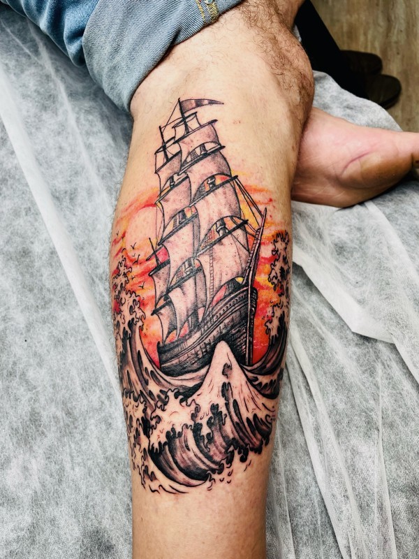 Tatouage Bateau/Marin à Mèze proche Montpellier 